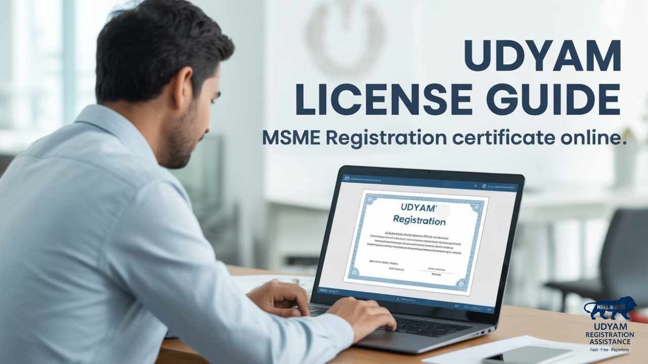 Udyam License | MSME Registration Certificate | ऑनलाइन Udyam प्रक्रिया गाइड