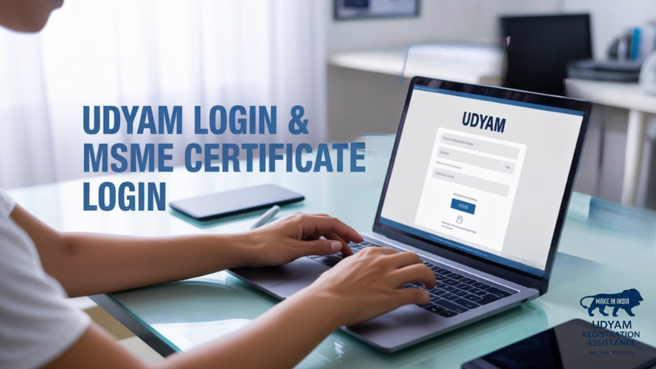 Udyam Login | Udyam Portal Login | MSME Certificate Login Guide